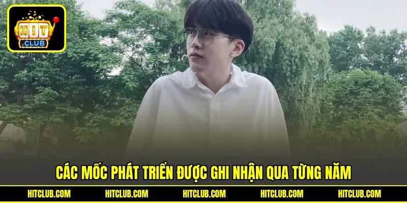 Các mốc phát triển được ghi nhận qua từng năm