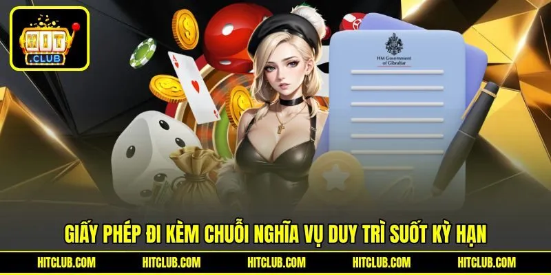 Giấy phép đi kèm chuỗi nghĩa vụ duy trì suốt kỳ hạn