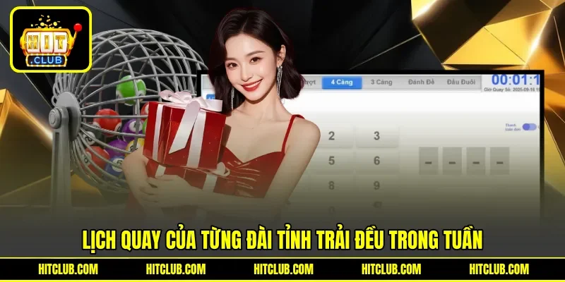 Lịch quay của từng đài tỉnh trải đều trong tuần