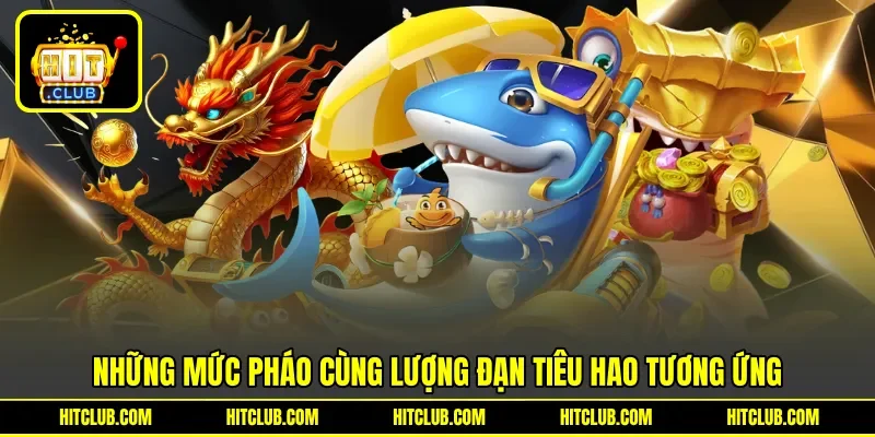 Những mức pháo cùng lượng đạn tiêu hao tương ứng